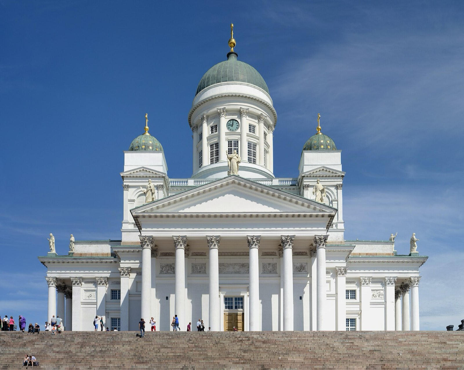 Helsinki Cathedral above Senate Square